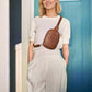 Crossbody Bags for Women Leather Cross Body Sling Bag for Woman Travel Mocha Brown