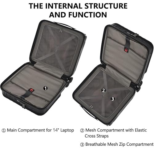 16" Carry on Luggage with 2 Laptop Compartments Airline Approved