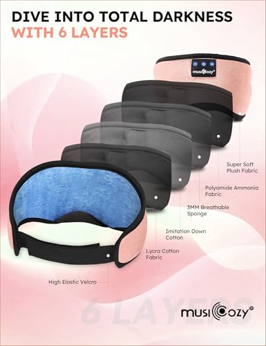 Sleep Headphones Bluetooth 5.4 Sleep Eye Mask with HD Speakers