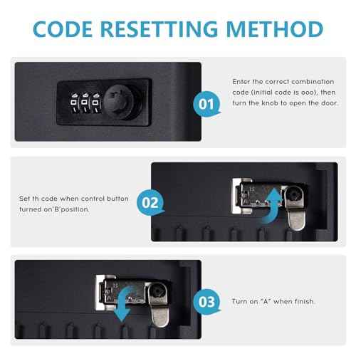 120 Position Key Cabinet with Combination Lock Wall Mount