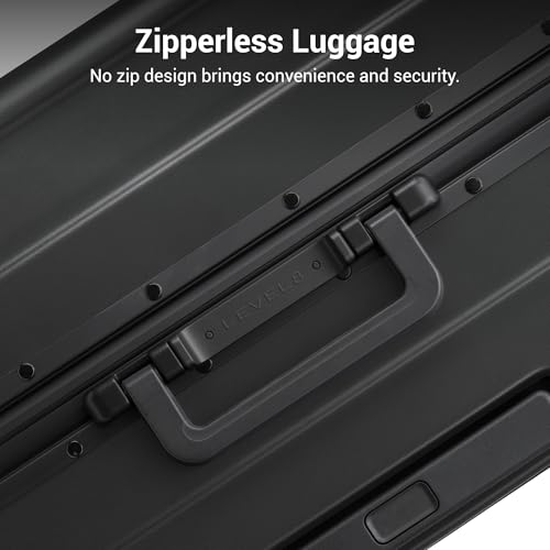 Zipperless Checked Luggage Large Suitcase with Wheels 28 Inch Aluminum Frame Luggage Hard Shell Suitcases with Tsa Locks