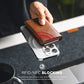 Pop up Card Wallet Minimalist Cash Wallets RFID Blocking Leather Smart Credit Card Holder with ID window for Men