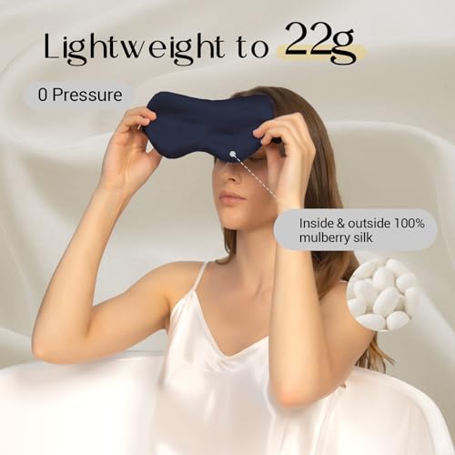 Adjustable 100% 22 Momme Mulberry Silk Sleep Mask