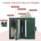 Womens Wallet RFID Blocking Vegan Leather Trifold Clutch Credit Card Holder Ladies Travel Wallet Purse with Pen Holder