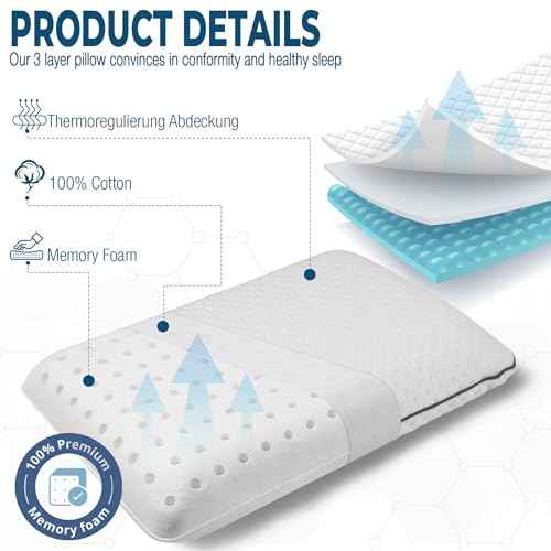Memory Foam Pillow 27.5X 18 in”