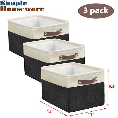 15" x 11" Large Fabric Storage Bin (3 Count)