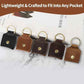 Genuine Leather SD Card Holder Keychain