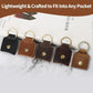 Genuine Leather SD Card Holder Keychain