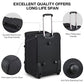 Large Expandable checked Luggage Suitcases with Wheels Foldable Duffle Bag for Travel suitcase for Women Men Garment Bag（Black）