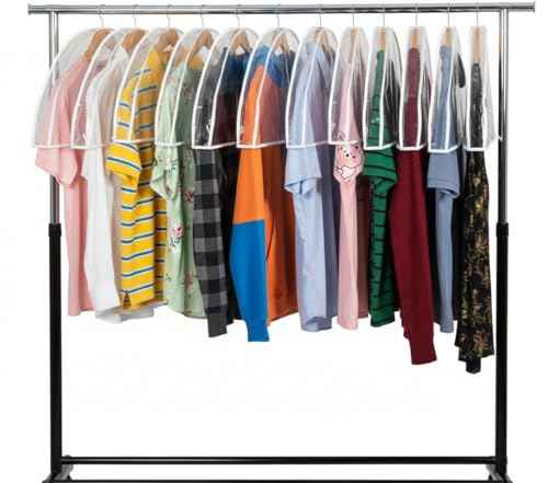 Clear Shoulder Covers Vinyl Plastic Hanger Covers for Clothes (12 Count)