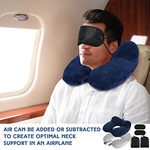 2 Inflatable Neck Pillow Airplane Travel (2 Count)