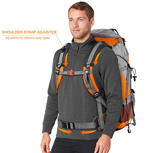 50L Hiking Backpack with Rain Cover for Both Men & Women