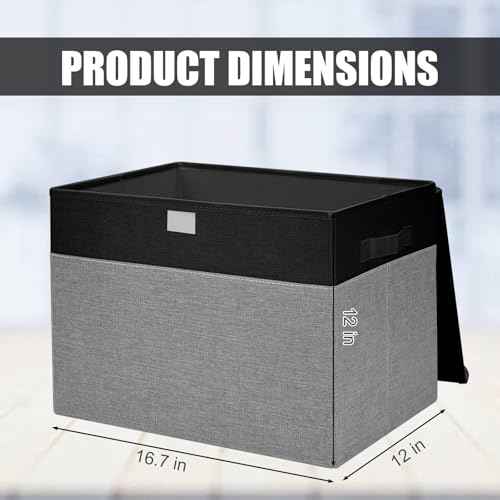 Large 42 Quarts Fabric Storage Bins with Lids [2