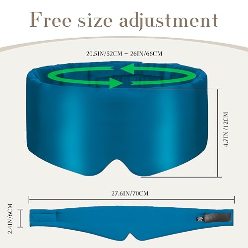 100% Mulberry Silk Sleep Mask Eye Mask for Women Man with Adjustable Band