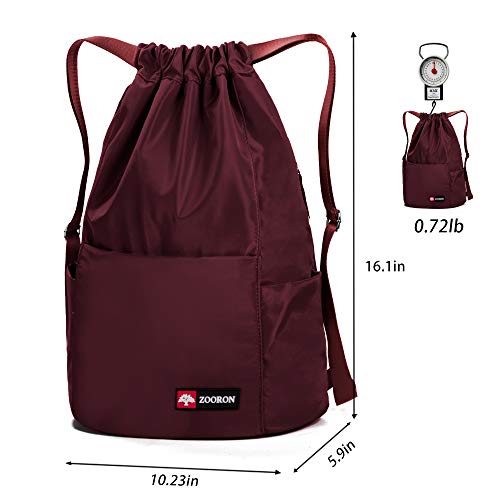 Waterproof Drawstring Gym Backpack Bag for Men & Women