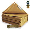 Canvas Tarp 4x4 ft Heavy Duty Waterresistant Tarps with Grommets