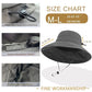 Sun Hats for Women UV Protection Wide Brim Hat with Ponytail Hole Grey