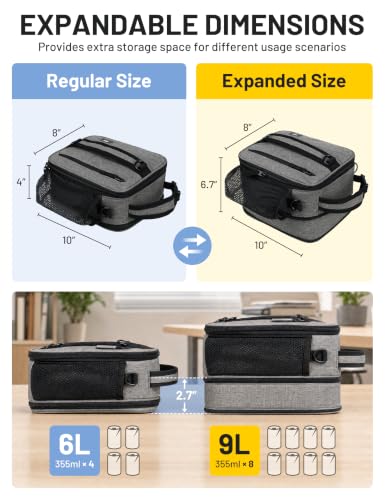 Expandable Small Lunch Box for Men Women Kids to Work School