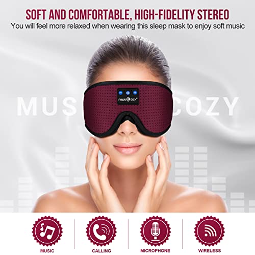 3D Sleep Headphones Bluetooth 5.4 Breathable Sleep Eye Mask