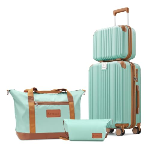 Luggage Set 4 Piece 20inch Carry on Hardshell Suitcase (4 Count)