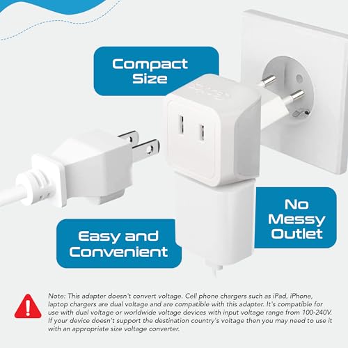 European Travel Plug Adapter (3 Count)