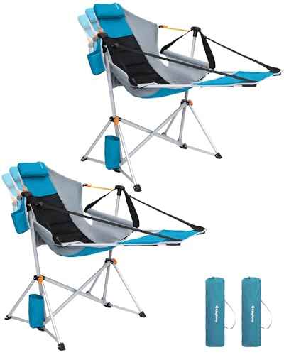 2 Pack Hammock Chairs with Footrest (2 Count)
