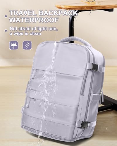 Large Travel Backpack Carry On for Women Man Gym Backpack with Laptop Compartment Mochila de Viaje Teacher Personal Item Backpacks Rucksack Airplane Accessories Must Haves Purple