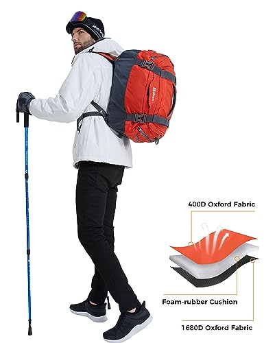 Duffel Backpack Weekender Gym Bag Shoe Compartment Orange 45L