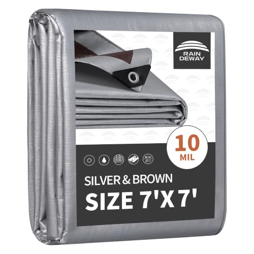 7x7 Feet Tarps Heavy Duty Waterproof