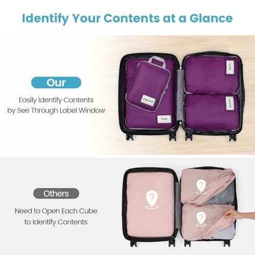 Compression Packing Cubes for Travel (4 Count)