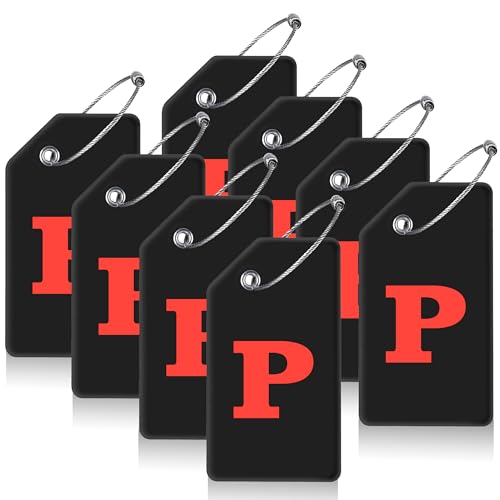 8 Pack Initial Luggage Tags for Suitcases Airplane Travel Essentials (8 Count)