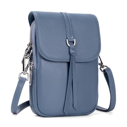 Genuine Leather Small Crossbody Bags for Women Cell Phone Purse