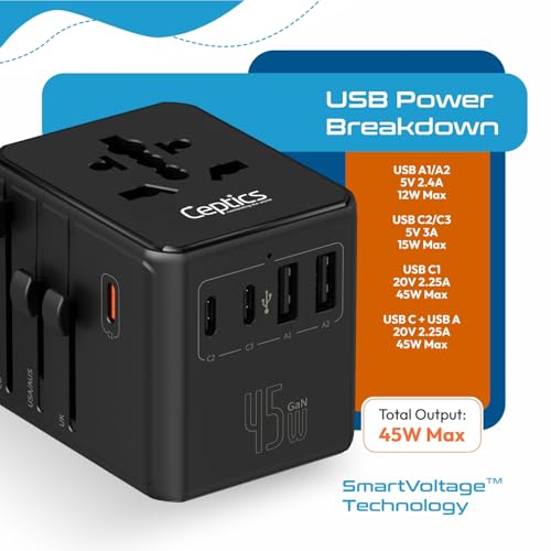 8 in 1 Universal Travel Adapter 45W