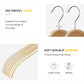 Slim Natural Wood Hangers with Extra Soft Non (10 Count)