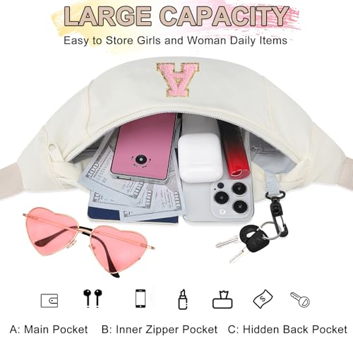 Personalized Birthday Gifts for Women Christmas Gifts for Women Gifts Trendy Stuff Initial Fanny Pack Crossbody Belt Bag Gifts for Friends Her Cute Graduation Gifts