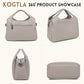 Genuine Leather Purses for Women with Detachable Satchel Strap