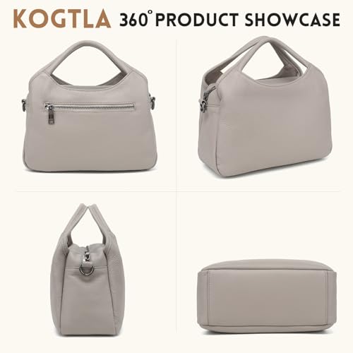 Genuine Leather Purses for Women with Detachable Satchel Strap