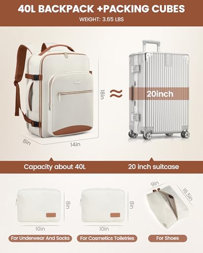 Travel Backpack for Women & Men 40L