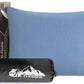 Memory Foam Travel Pillow Compressible Camping Pillow for Sleeping Shredded Memory Foam Pillow Compact Firm Supportive Travel Pillow for Adults Kids Outdoor Hiking Essential Gear Blue