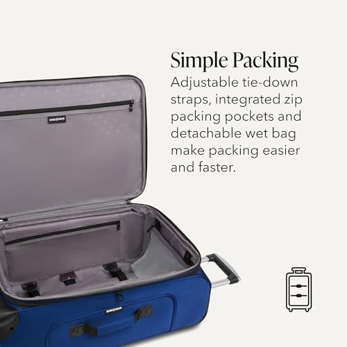 Sion Softside Expandable Spinner Luggage Durable Lightweight Travel Suitcase