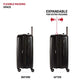 7272 Energie Expandable Hardside Luggage With Spinner Wheels and TSA Lock