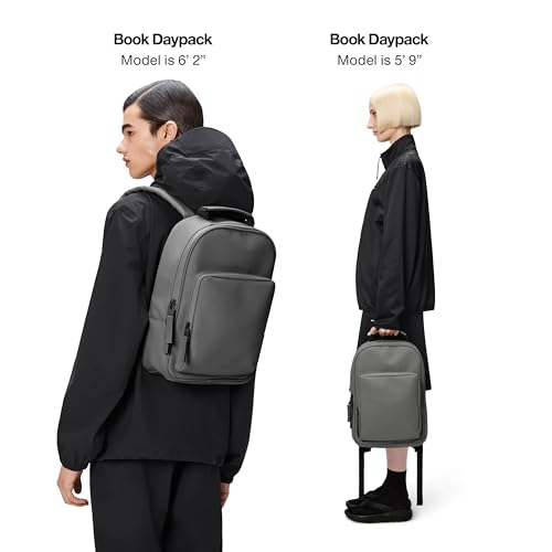 Book Daypack Grey Waterproof Laptop Backpack for Men and Women