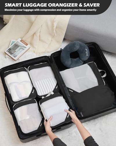 Compression Packing Cubes for Travel (6 Count)