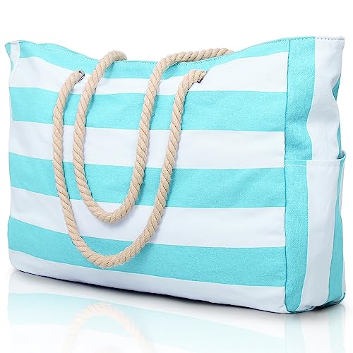 Beach Bags for Women Large Waterproof Beach Tote Bag Zipper Beach Bags Waterproof Sandproof Swim Pool Bag Large Tote