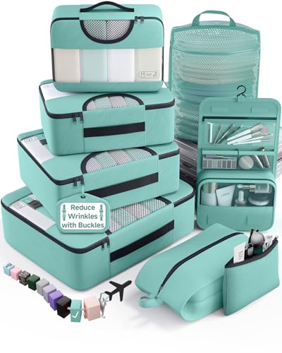 8 Set Packing Cubes for Travel Essentials (99 Count)