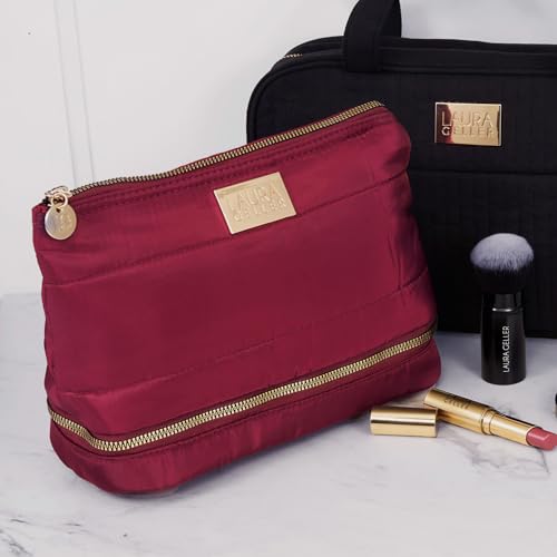Quilted Makeup Bag with Brush Case