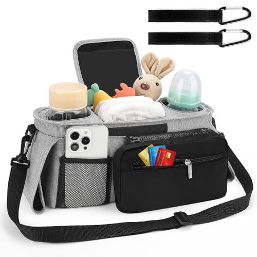 Universal Stroller Organizer with Insulated Cup Holder