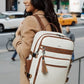Vegan Leather Laptop Backpack for Women Fits 16 Inch Laptop