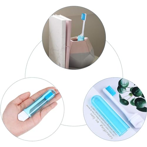 2 Pcs Travel Toothbrush Mini Foldable with Case