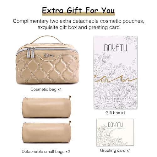 Travel Makeup Bag Cosmetic Bags for Women (3 Count)